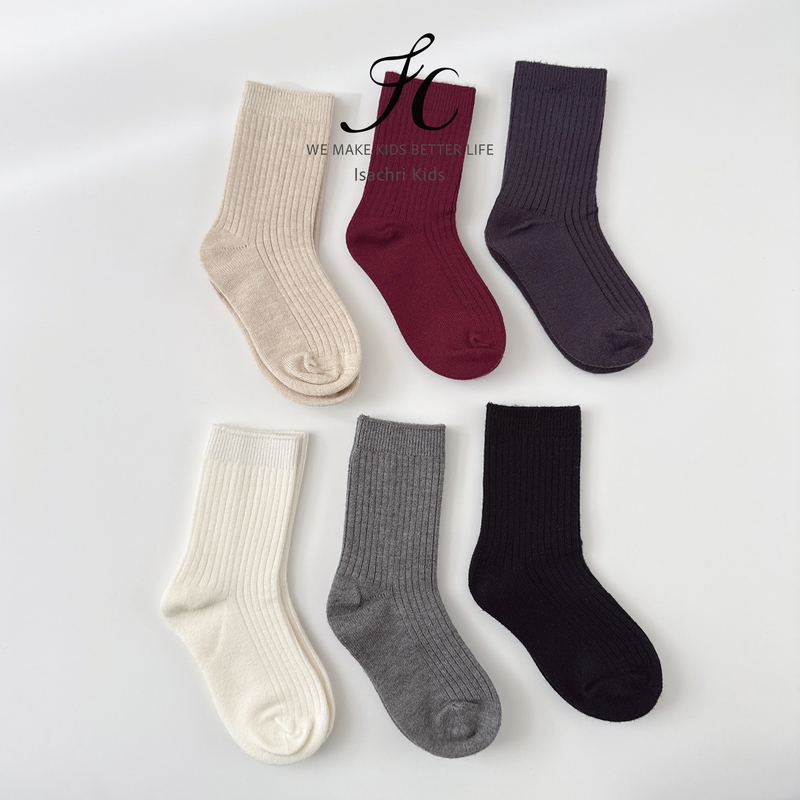 晶晶家【现发】舒绒袜组合袜儿童棉袜女童秋冬保暖针织中筒袜IS936