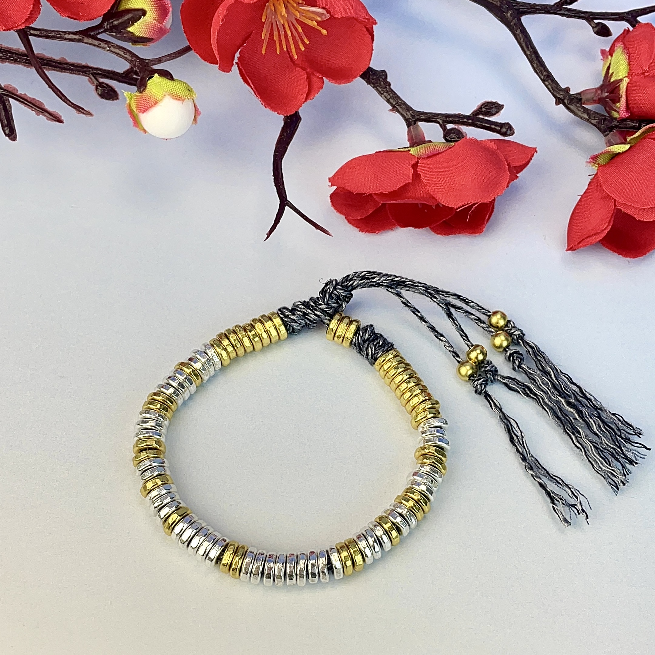 君派 足银手链 【家财万贯盘缠手链】足银9999经典手工编绳