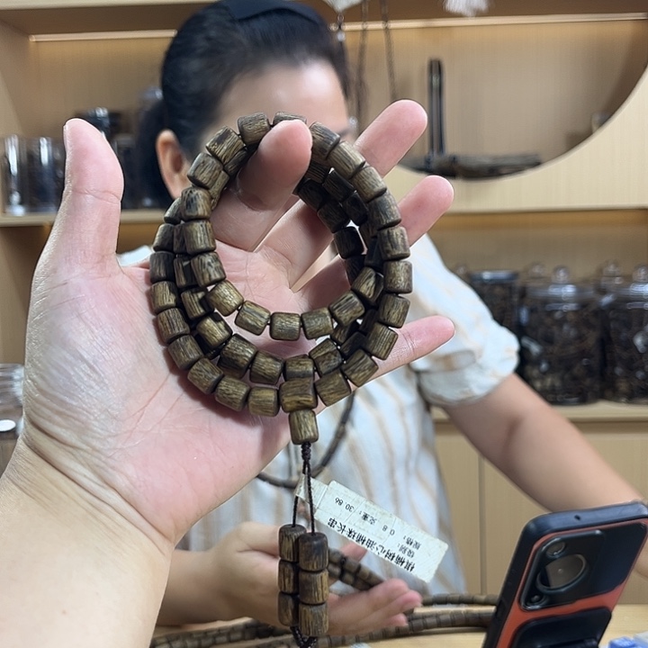 手串沉香棋楠莺歌绿树心油桶珠长串0.8/30克多样性发一