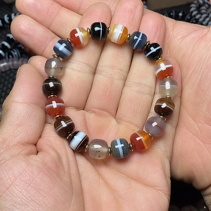 玛瑙/玉髓手链未镶嵌我***贝