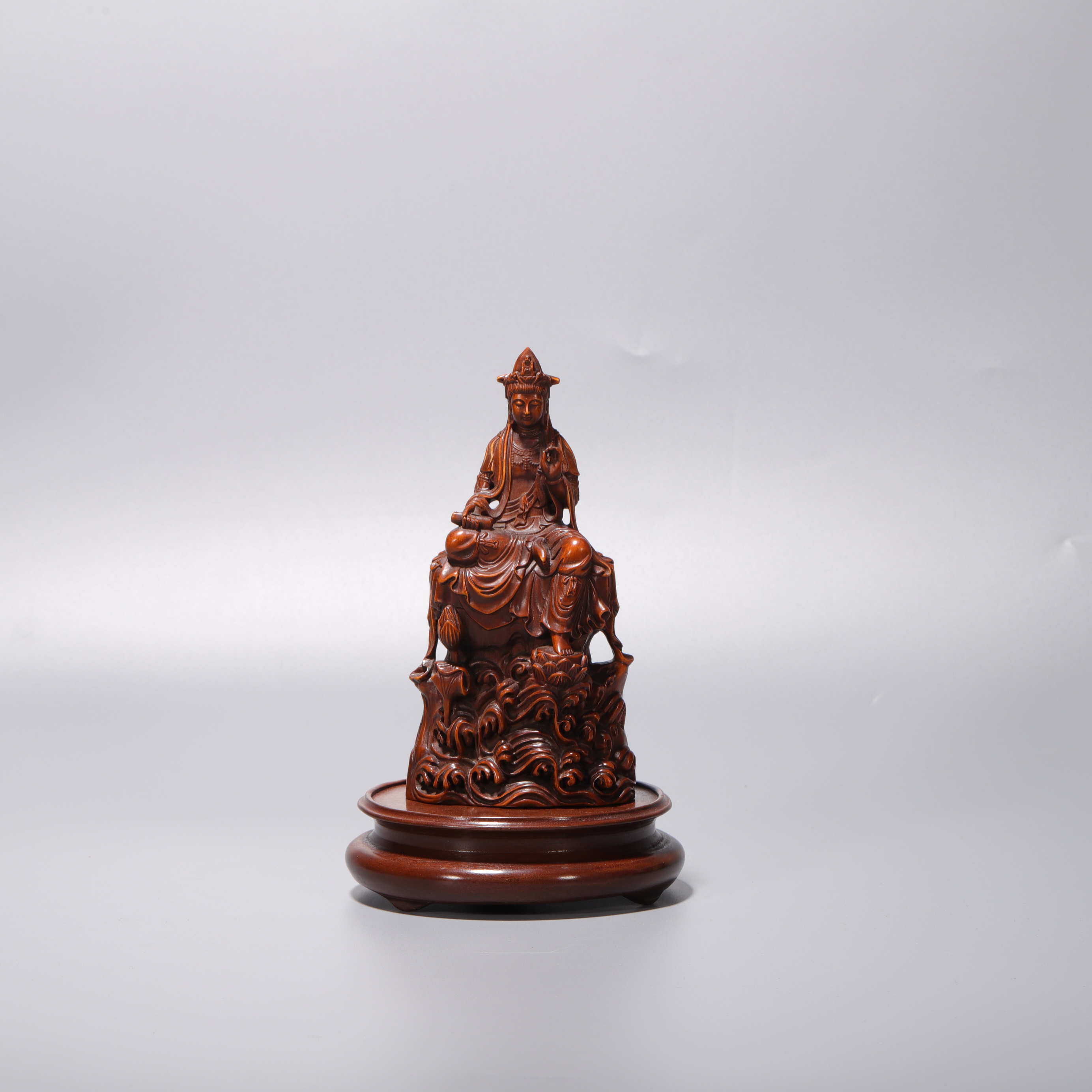  lot3 黄杨木雕观音 清代