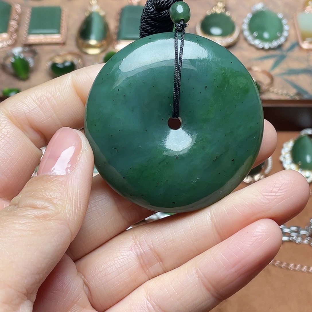 和田玉（碧玉）未镶嵌吊坠(不含链)