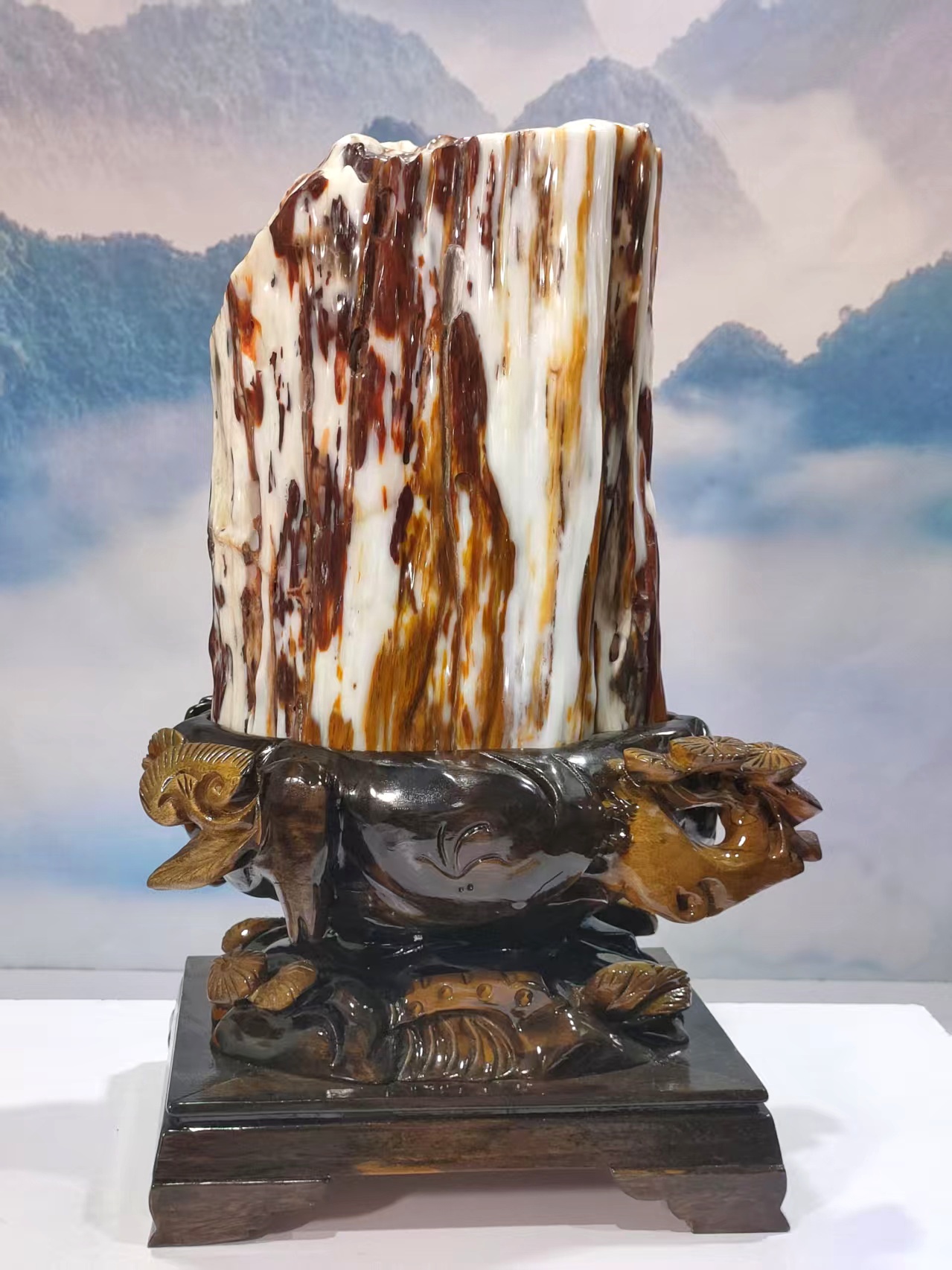 家居摆件 缅甸树化玉 17