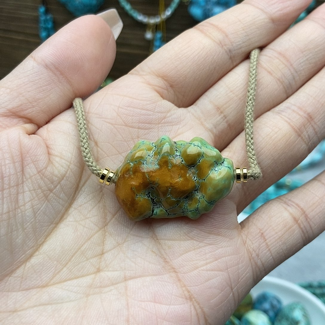 5***.绿松石未镶嵌随行锁骨链