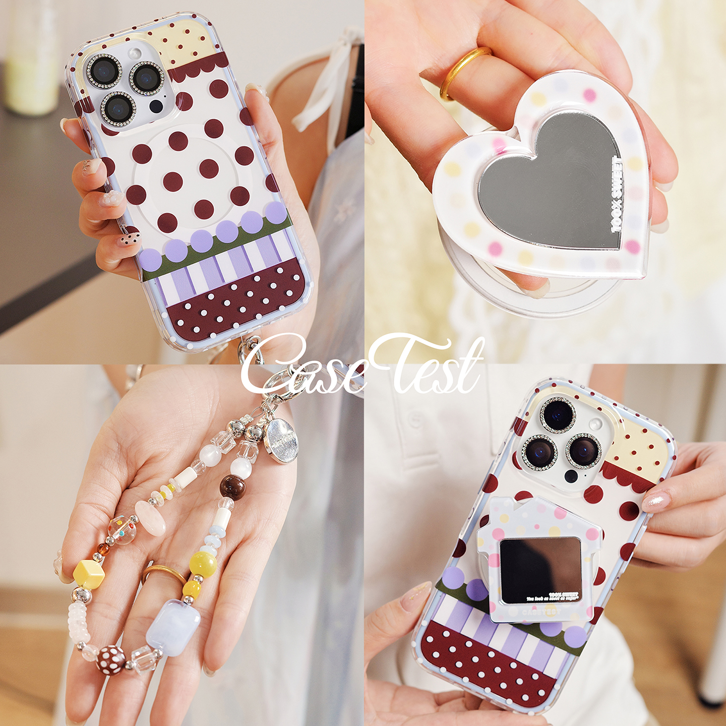壳试验假日波点磁吸二合一适用苹果16promax手机壳韩系小众15pro