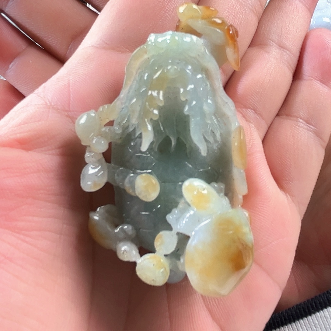 翡翠未镶嵌颈饰龙龟