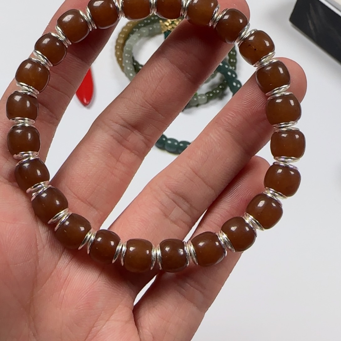 未镶嵌手串和田玉（糖玉）手串