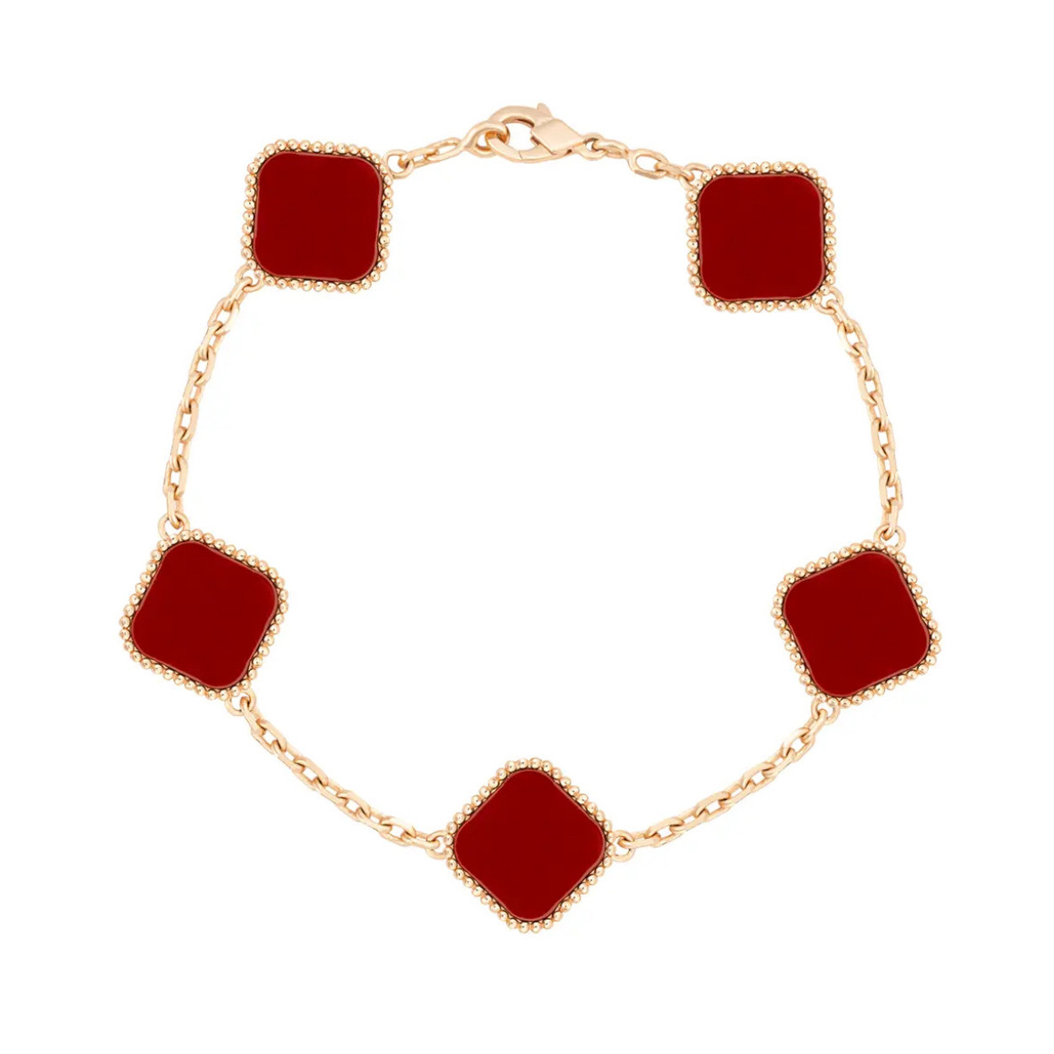 合金手链 【纯色系】四叶花手链高级经典百搭轻奢时尚个性手链