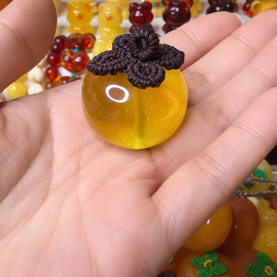 啊***秃非金属金纱柿子单颗