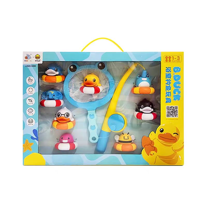小黄鸭婴幼儿沐浴钓鱼玩具
