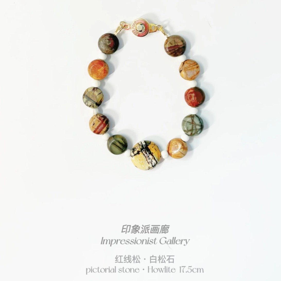 d'Art |＜印象派画廊＞天然石手链