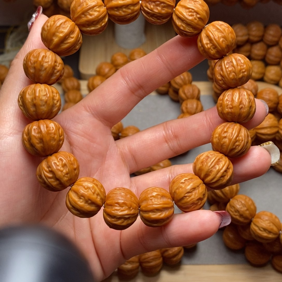 猴头核桃手串16-17mm全品龙炎京八棱