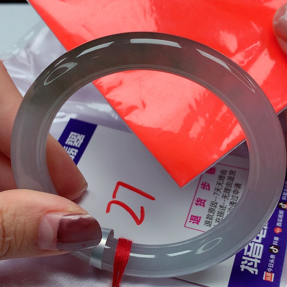 翡翠手镯未镶嵌57圈圈缅甸天然翡翠A货