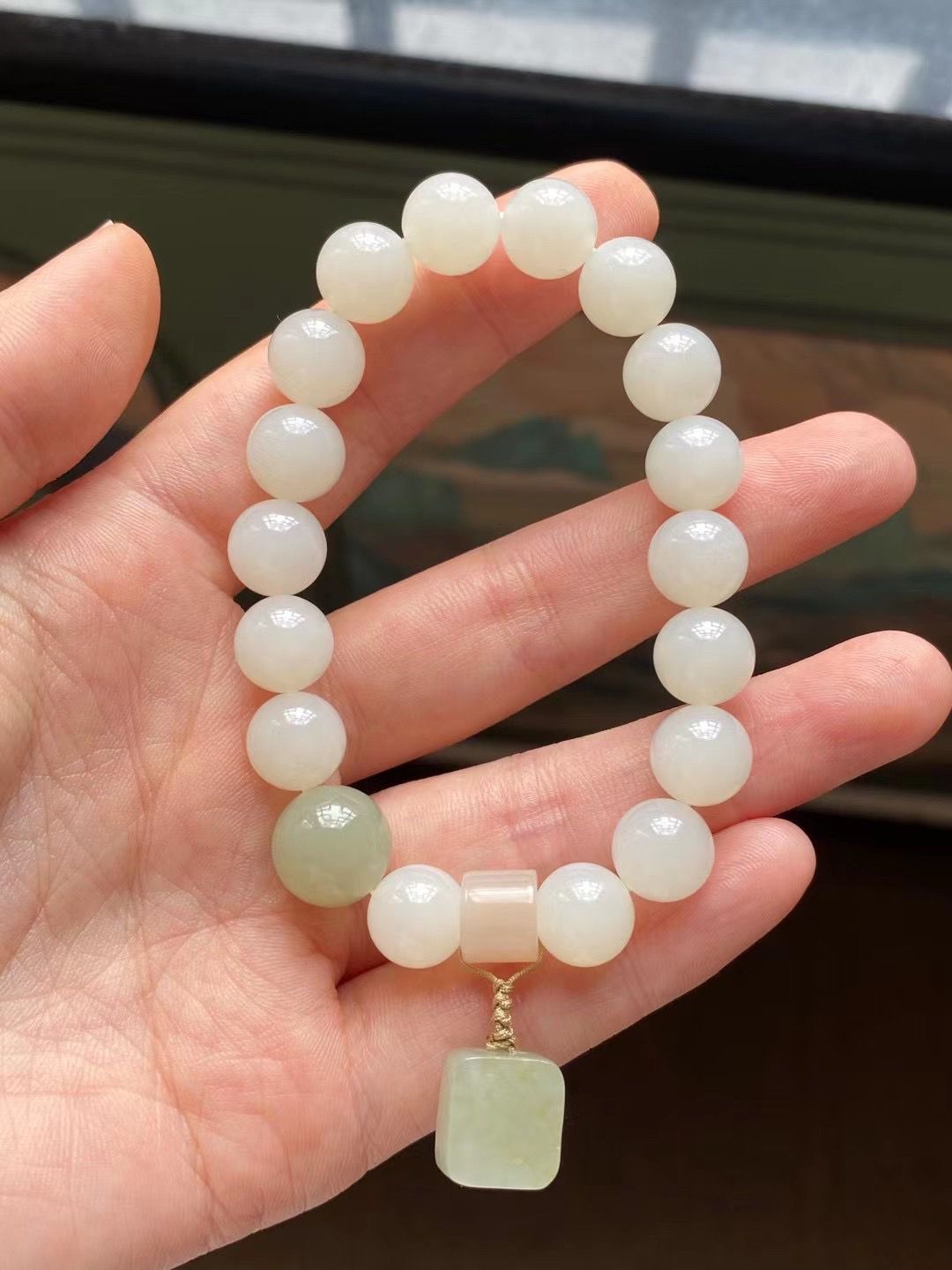 和田玉新疆白玉手串