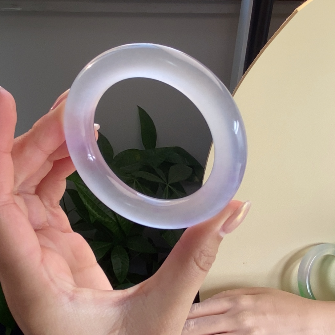 橘***茶玉时尚飘花手镯 55 橘子茶
