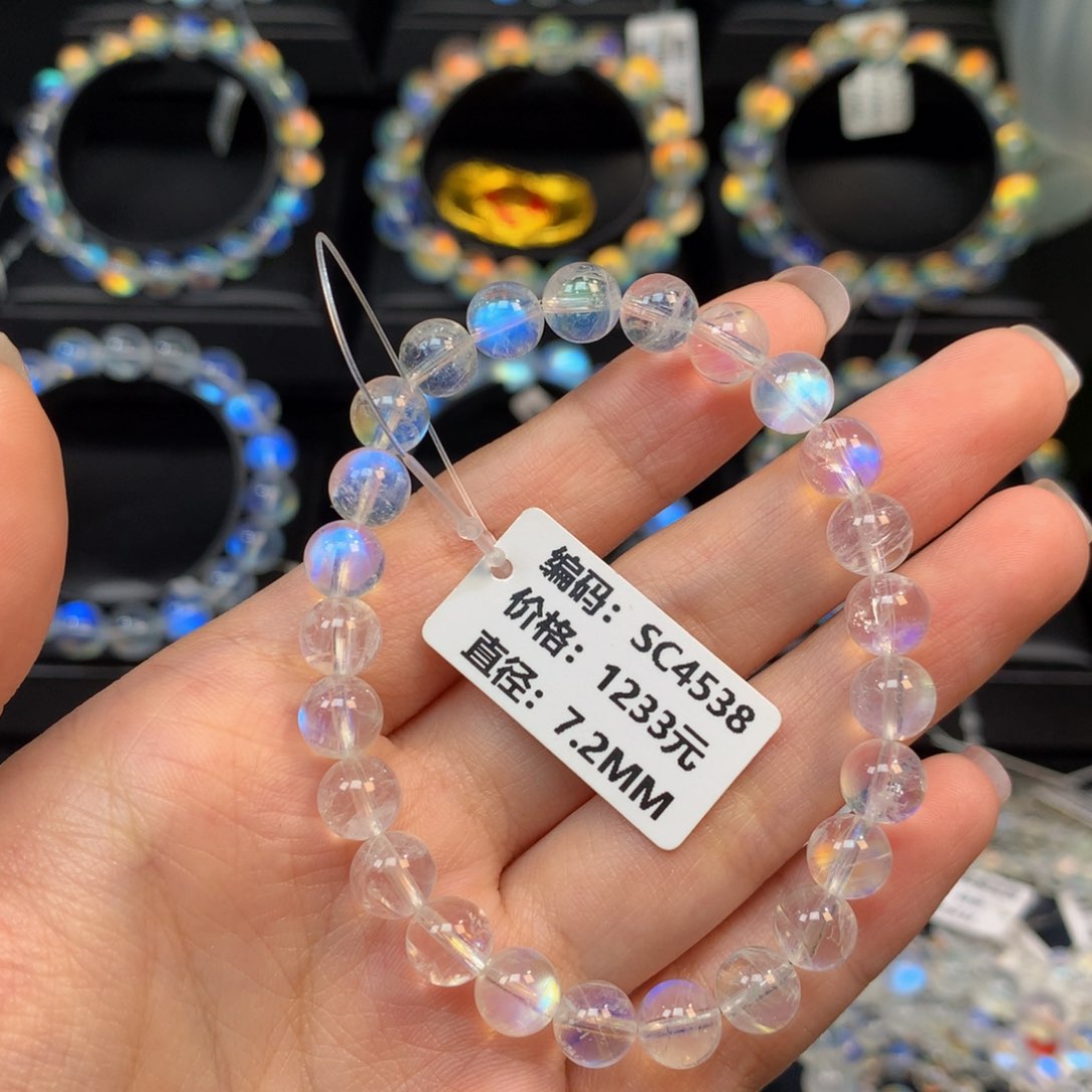 月光石手串未镶嵌SC4538#7.2mm