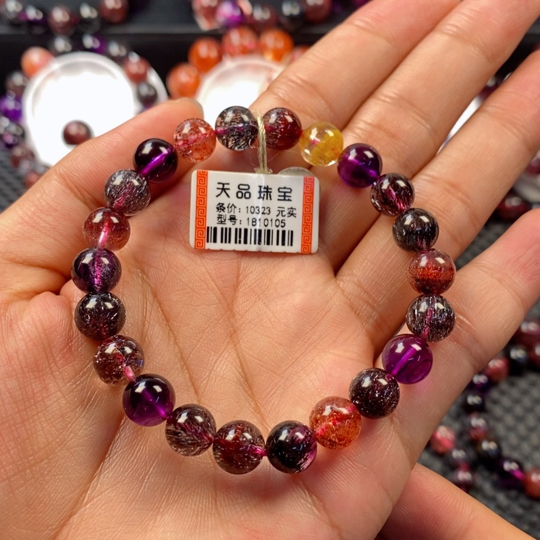 水晶手链未镶嵌糖*黑加仑超七1810105