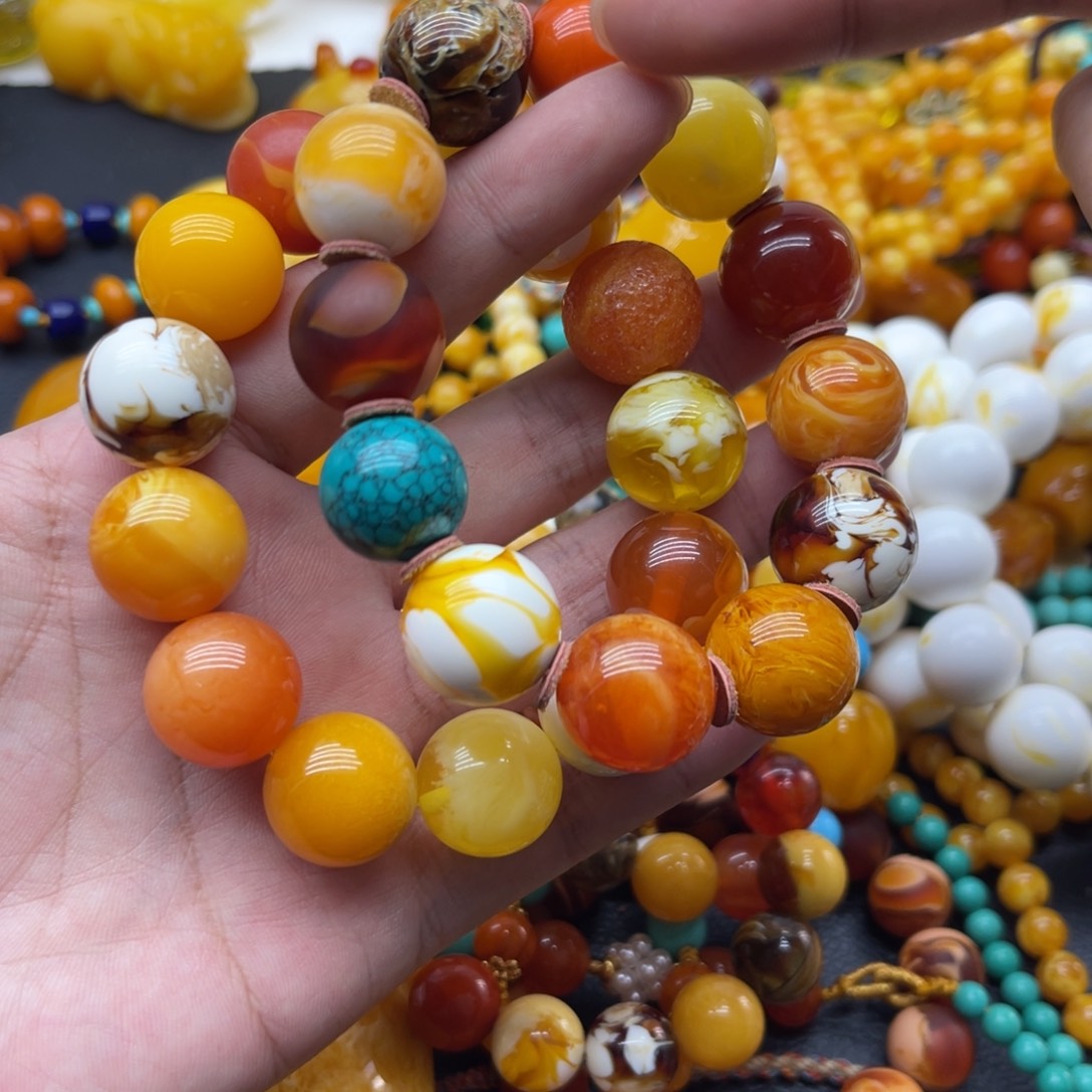 雪***两条1.8多宝手串手串