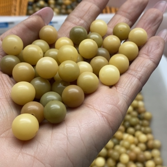 白玉菩提吊坠精品11.6青柠圆120颗