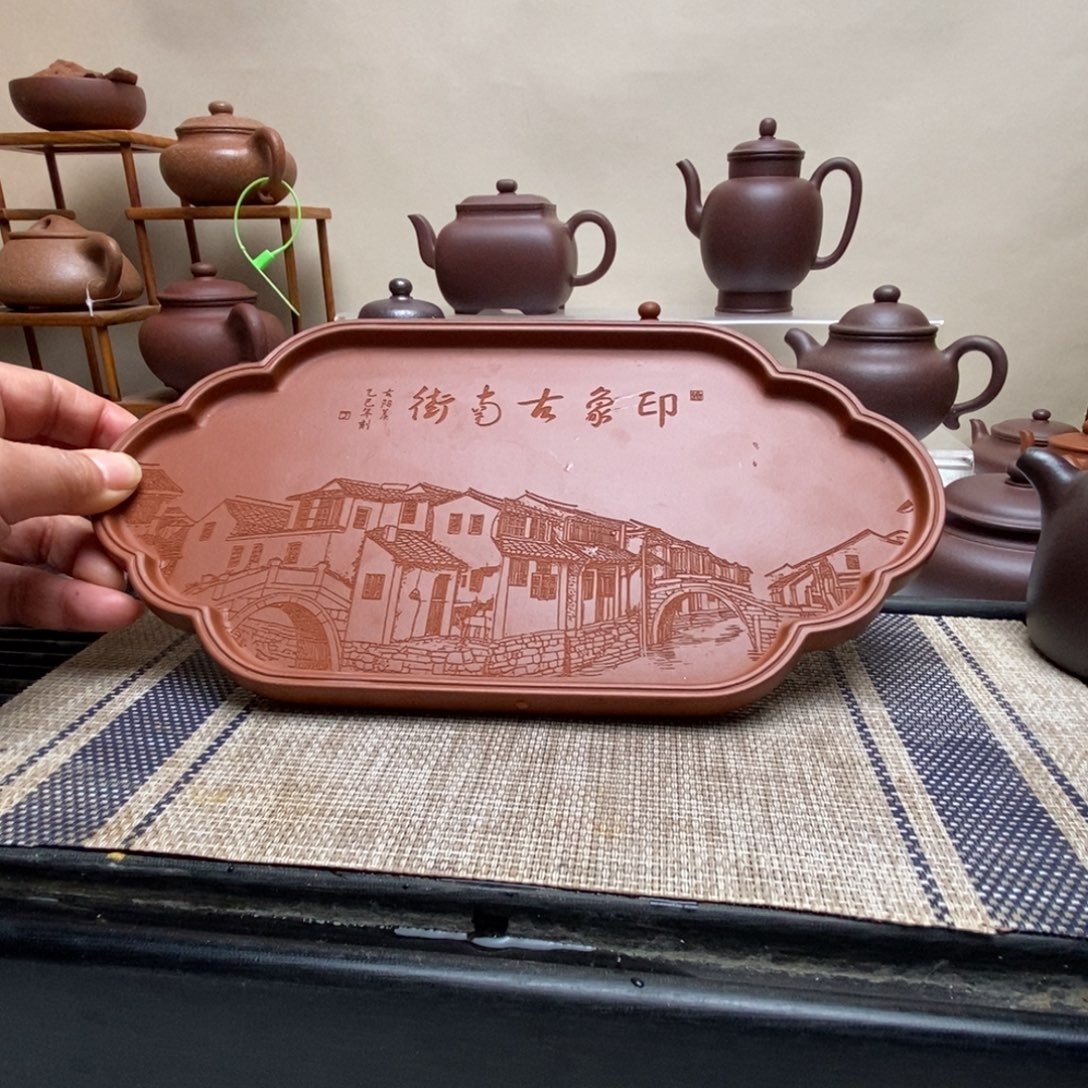 紫砂茶壶红泥干泡台