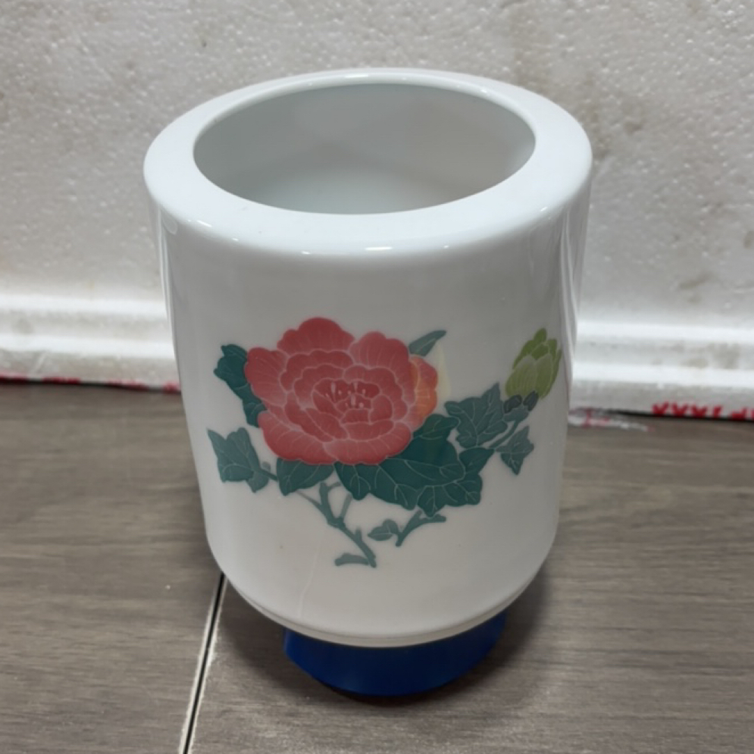 釉下五彩笔筒12cm