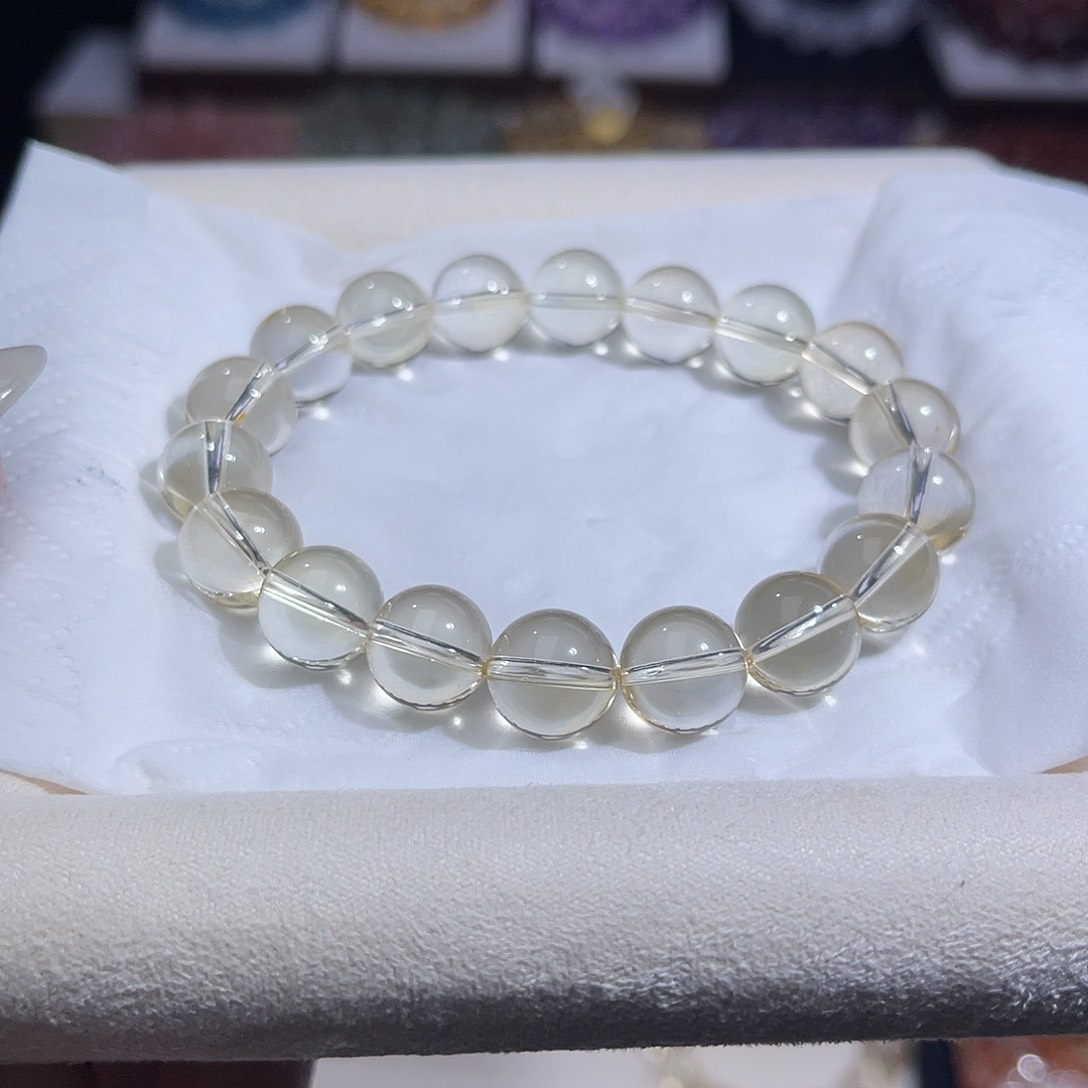 水晶手串未镶嵌橘****?天然水晶11+