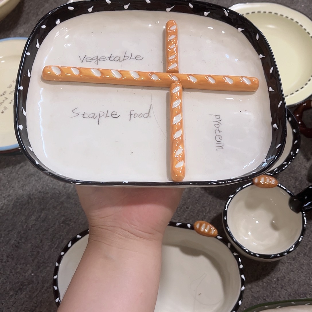 法棍分餐盘微微瑕陶瓷餐具