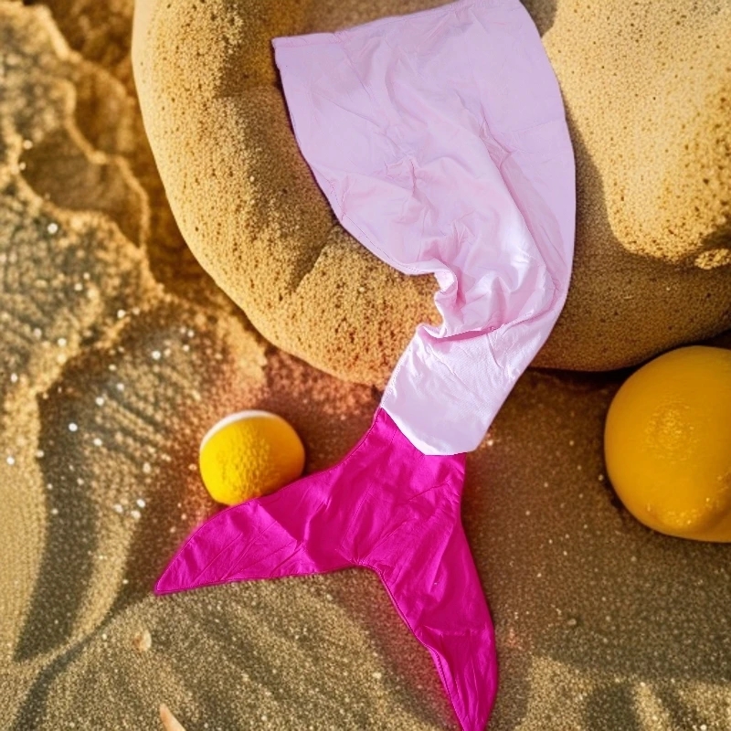 粉色纯棉加绒加厚公主裙美人鱼（鱼尾巴）睡袋尺寸约50*140