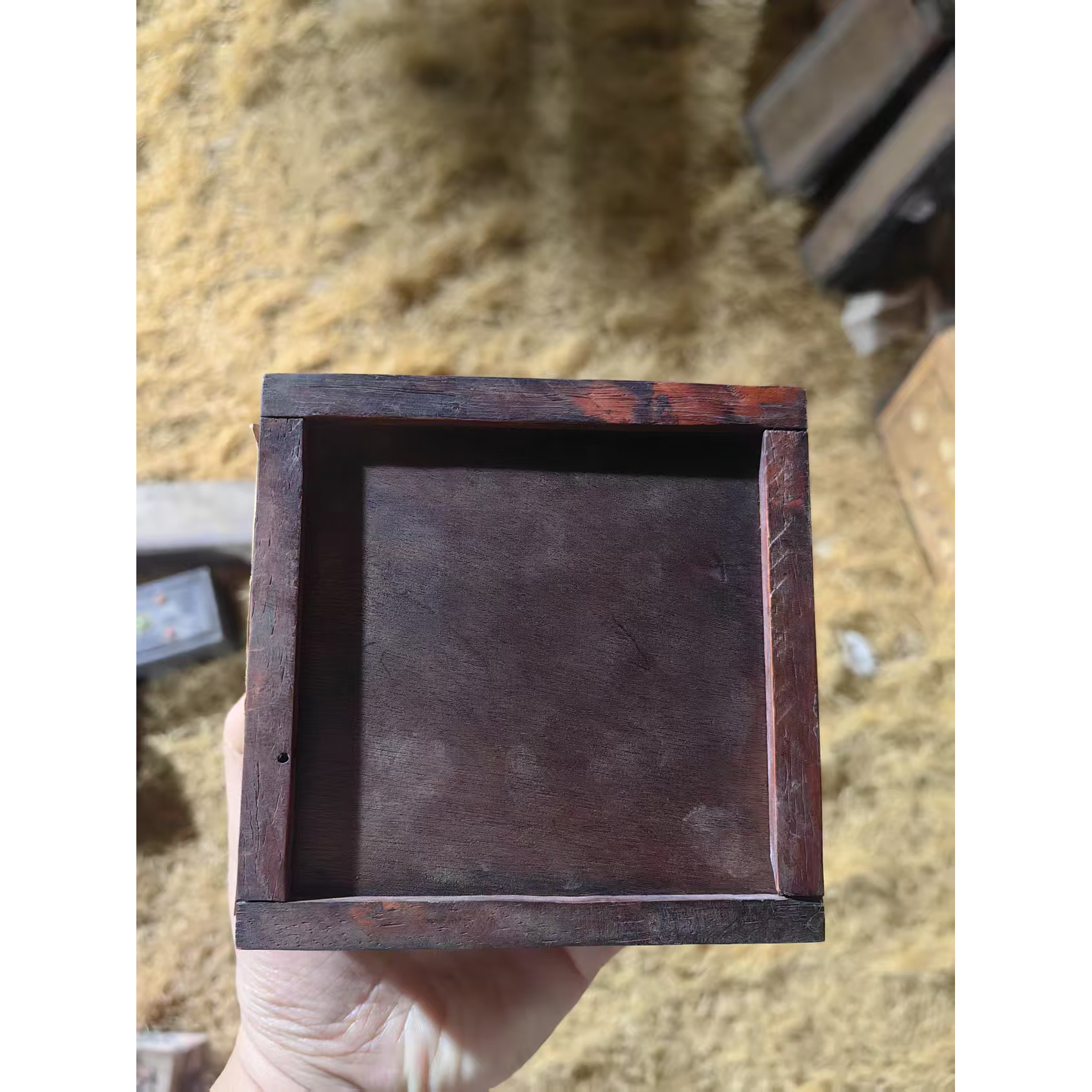 1个木头正正方形小盒子摆件链接