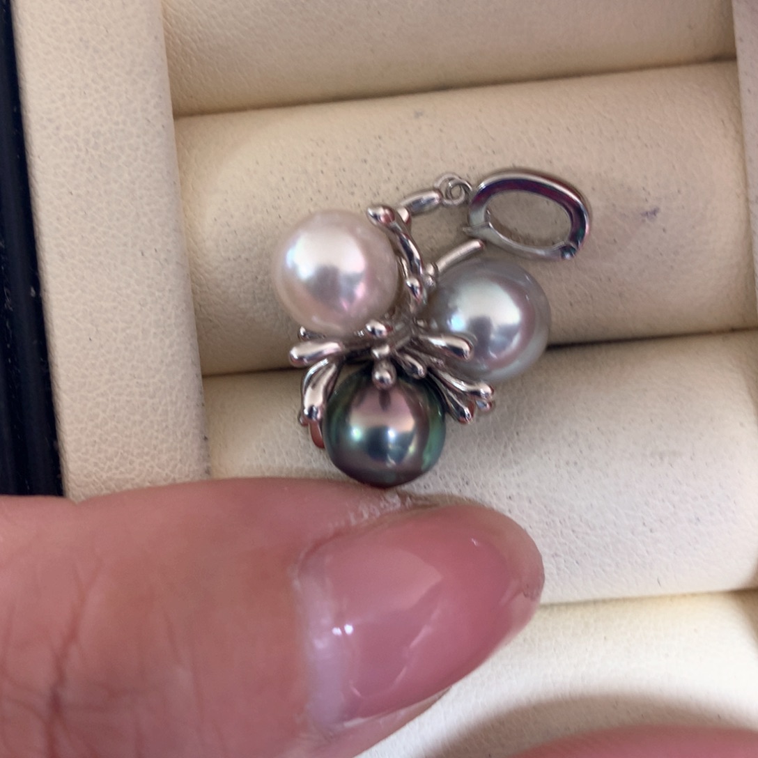 海水珍珠颈饰银S925镶嵌