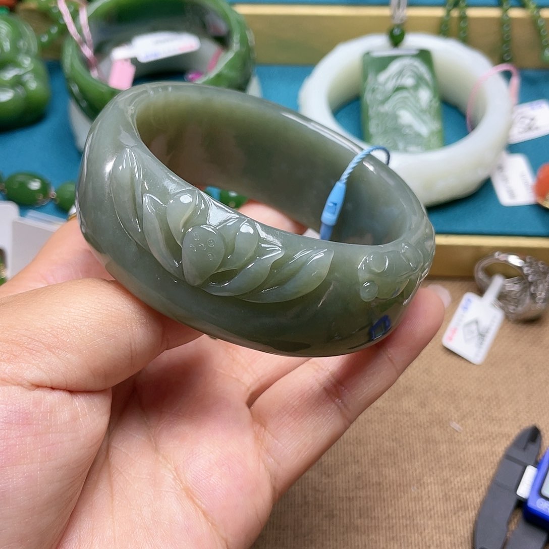 【闪购商品】和田玉手镯62圈口76未镶嵌