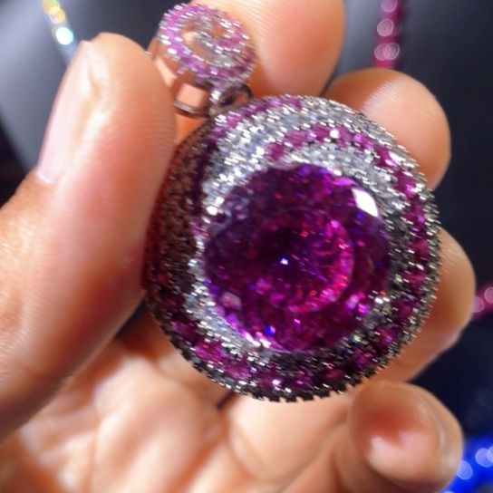 戒指银S925镶嵌红宝石