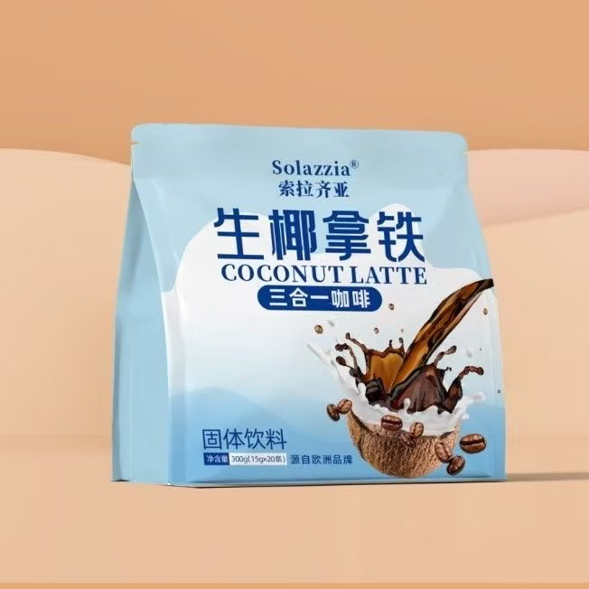 无蔗糖生椰拿铁咖啡适合人及血糖高人群孕妇解馋零食即融咖啡