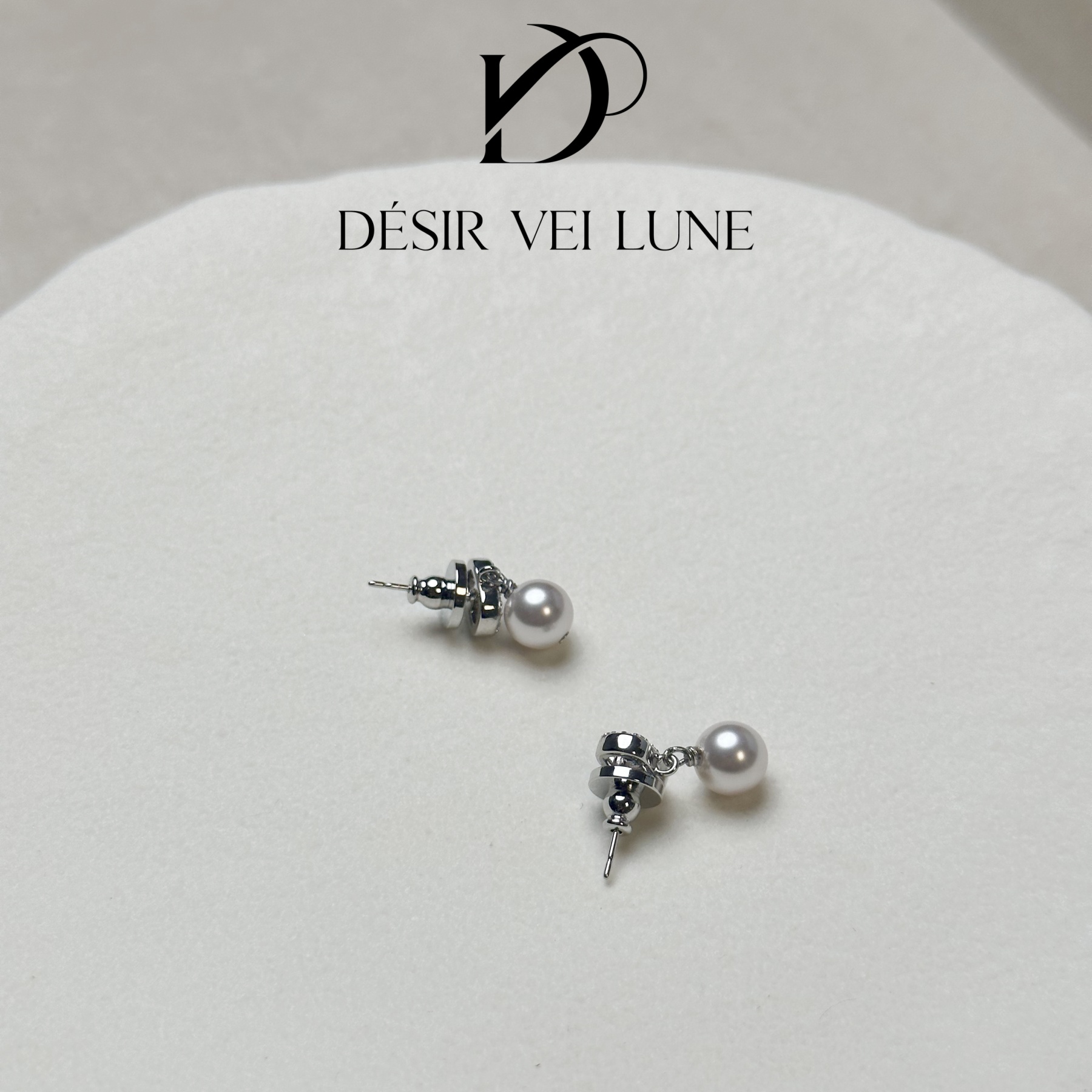 铜合金仿珍珠耳饰 耳钉6149复古法式