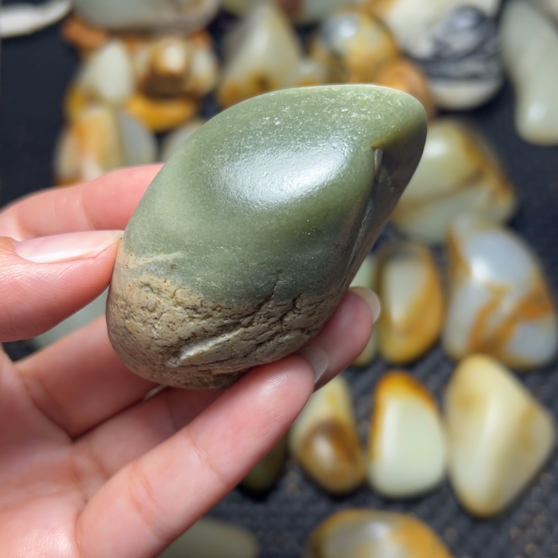 和田玉未镶嵌挂件A47