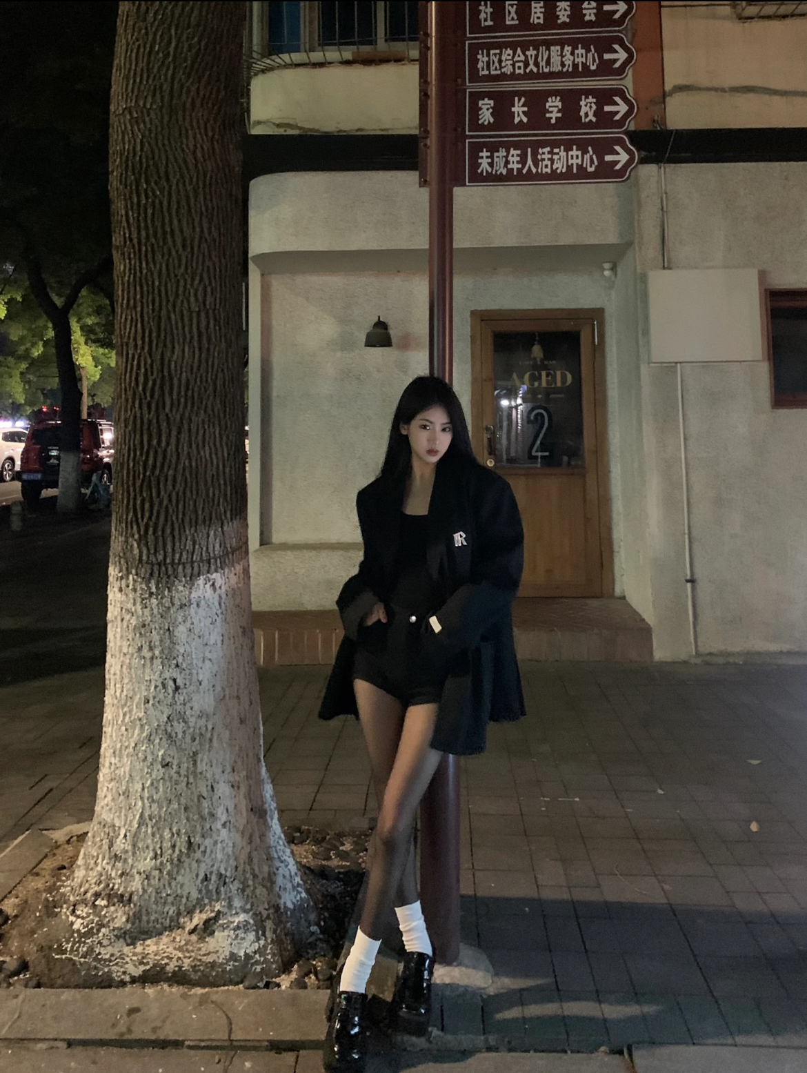 （桃小美）秋冬外穿黑透肤加绒加厚透肤裤水光打底裤