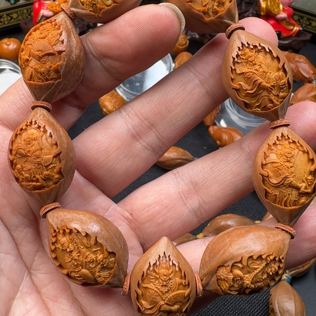 余***乐橄榄核手串/手链钟馗