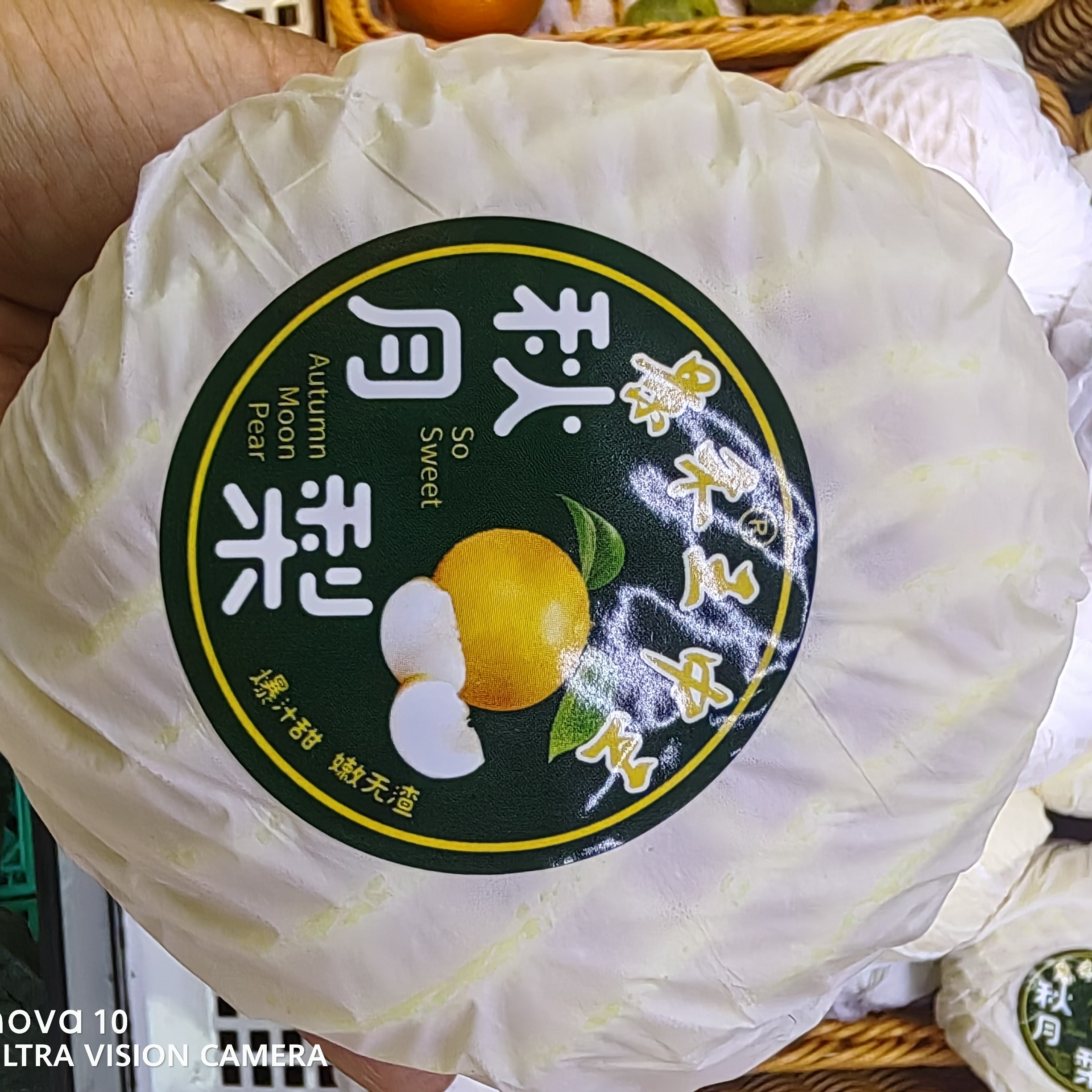 正宗山东莱阳秋月梨一个（约450g）