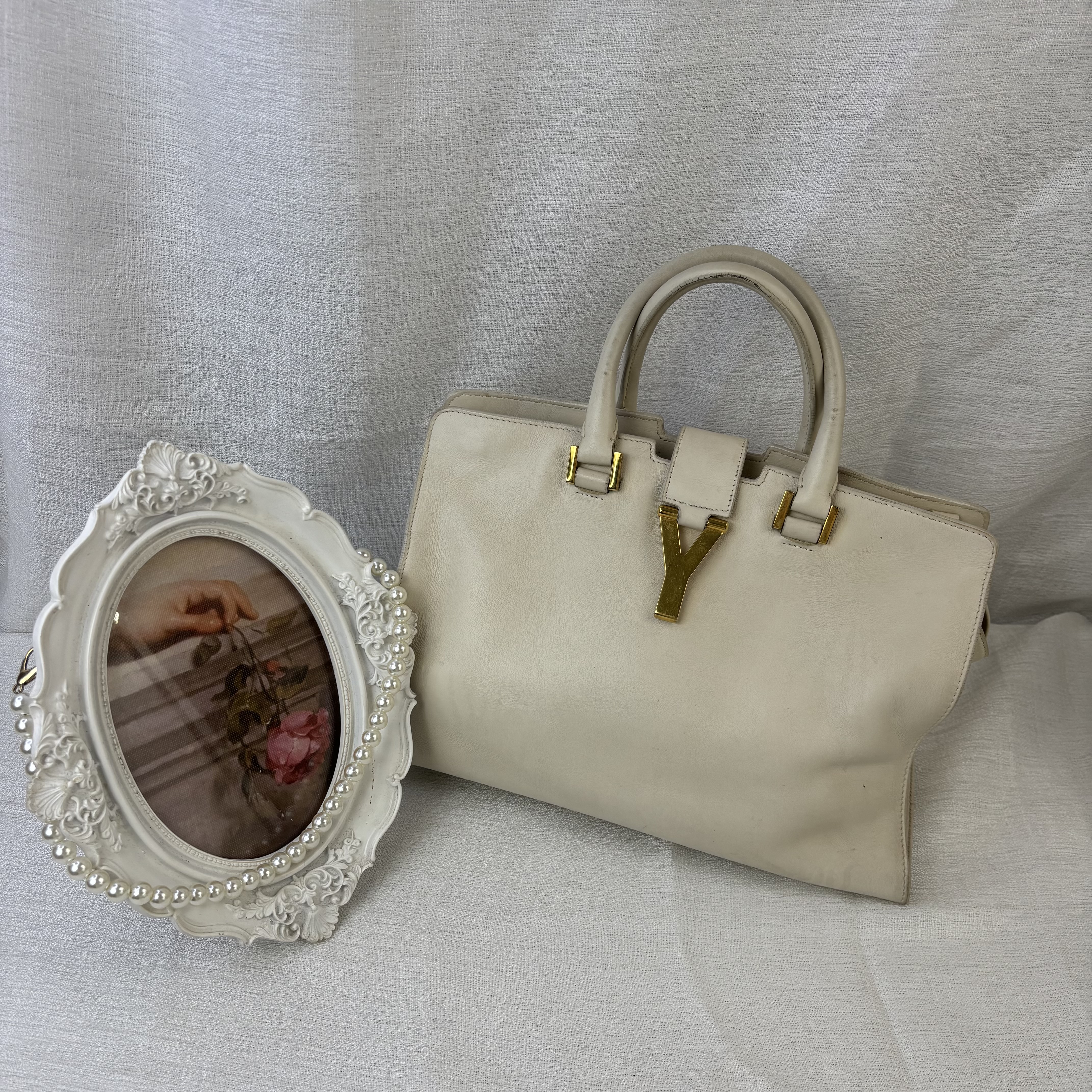 95新 YSL/圣罗兰 白色手提包/ZH10429019/9019