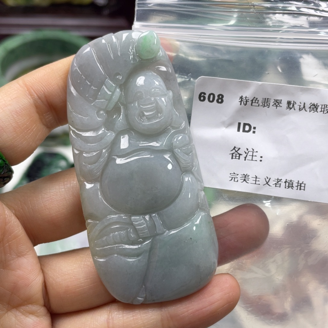 翡翠未镶嵌颈饰牌子
