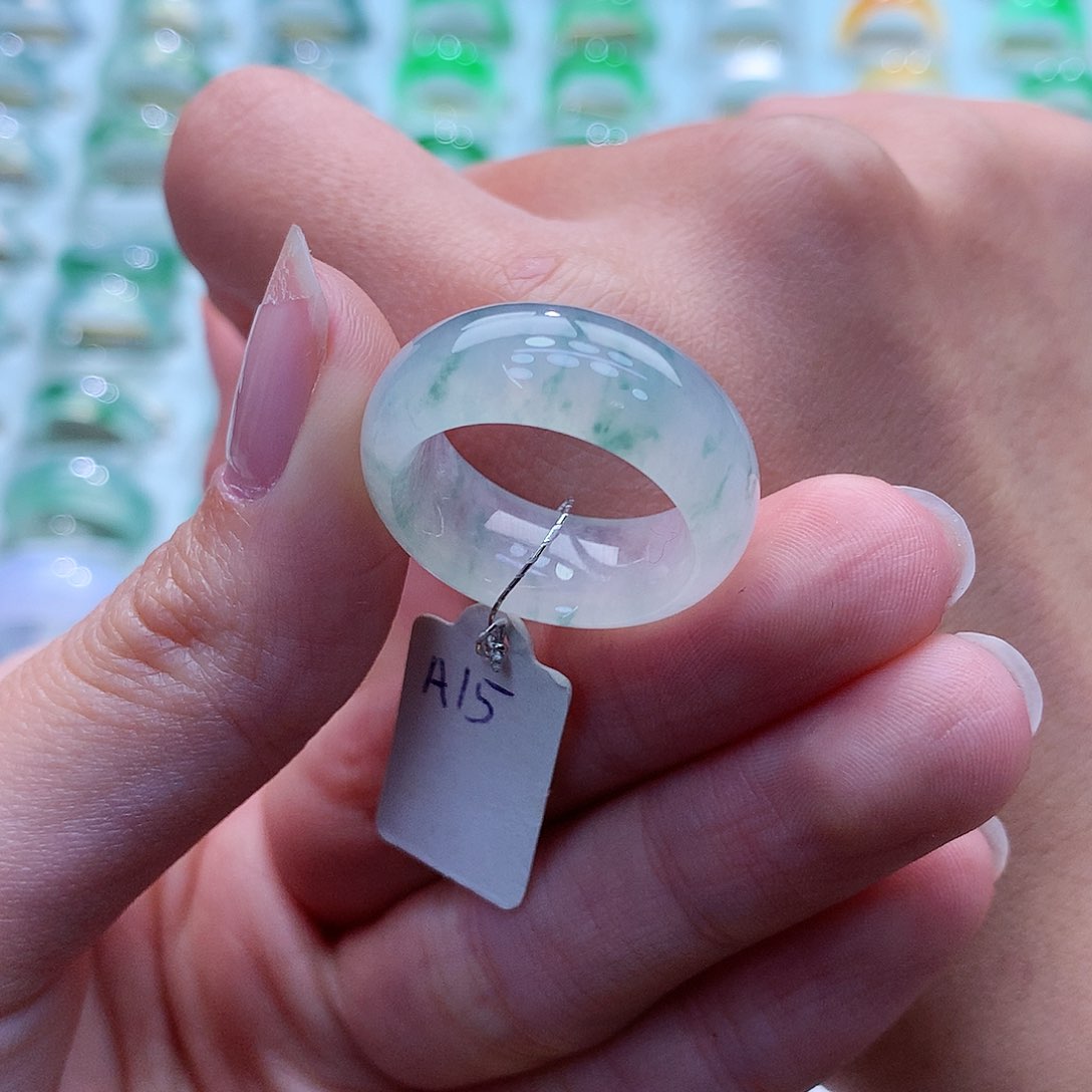 翡翠戒指未镶嵌14-15号