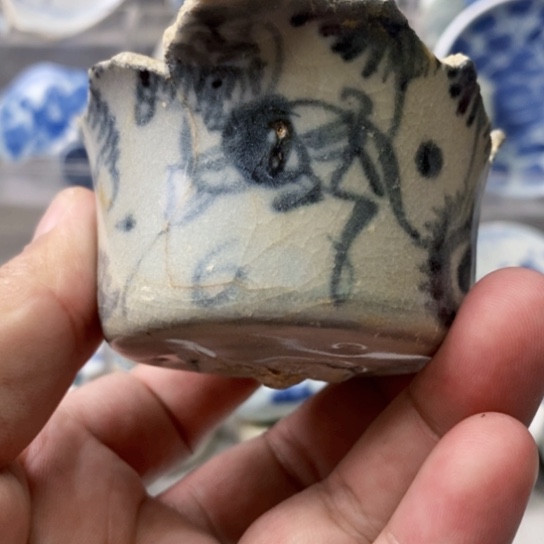 瓷片现代瓷器青花瓷片