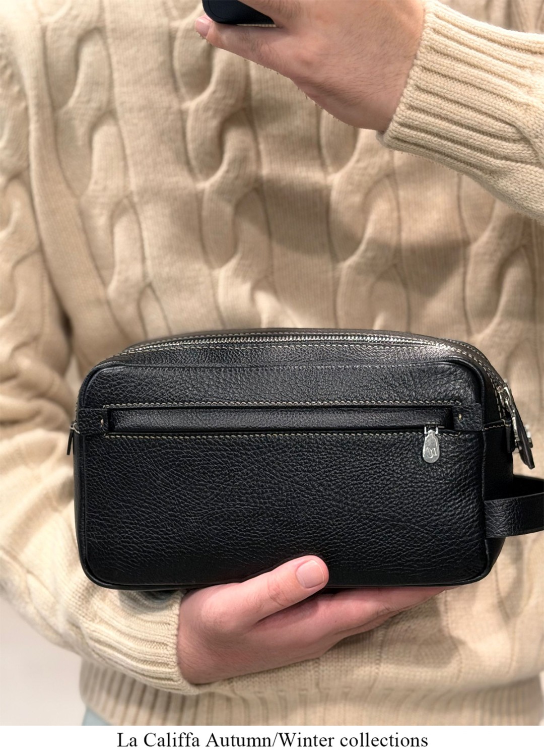 原版皮！10500版“意大利老钱 Masoni小牛皮 CalfSkin"盥洗手包