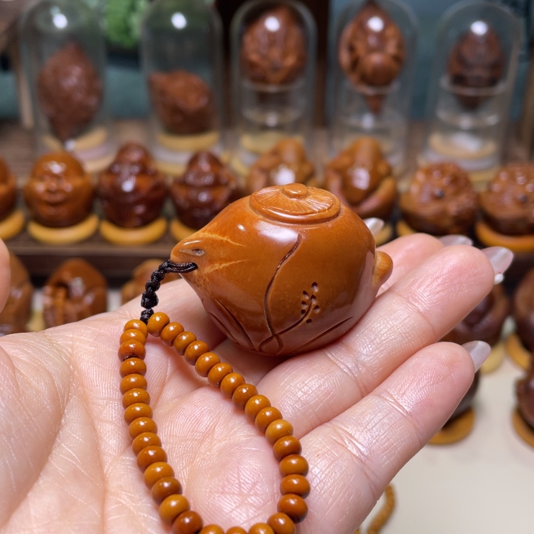 橄榄核吊坠把把壶手把