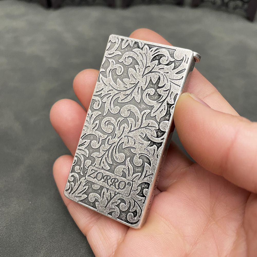 ZORRO【大唐草】佐罗升降机唐草纹超薄煤油打火机