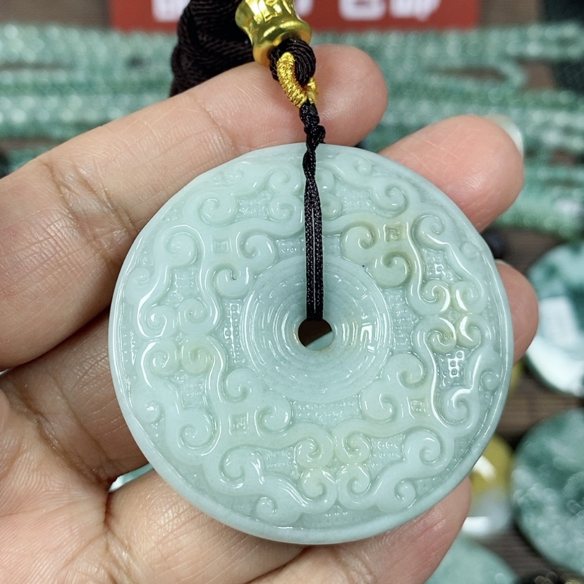 【闪购商品】翡翠颈饰未镶嵌玉吊坠翡翠玉仿古平安扣