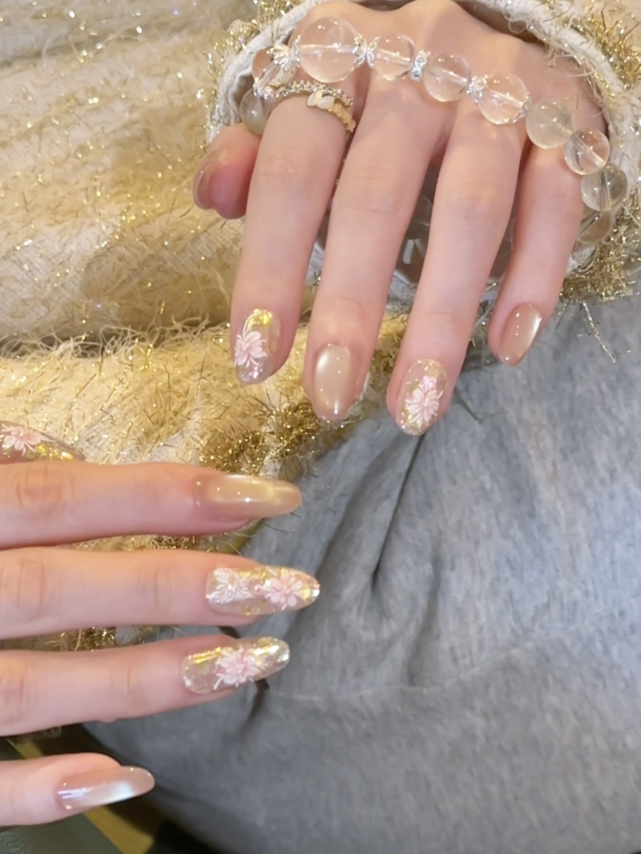 TugeNail“繁花似锦”春夏原创雕花复古显白气质设计师穿戴甲TGJJ