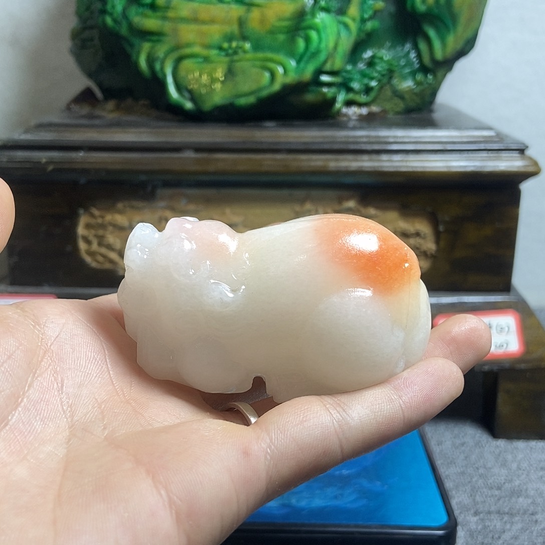 和田玉（青玉）未镶嵌颈饰花****放