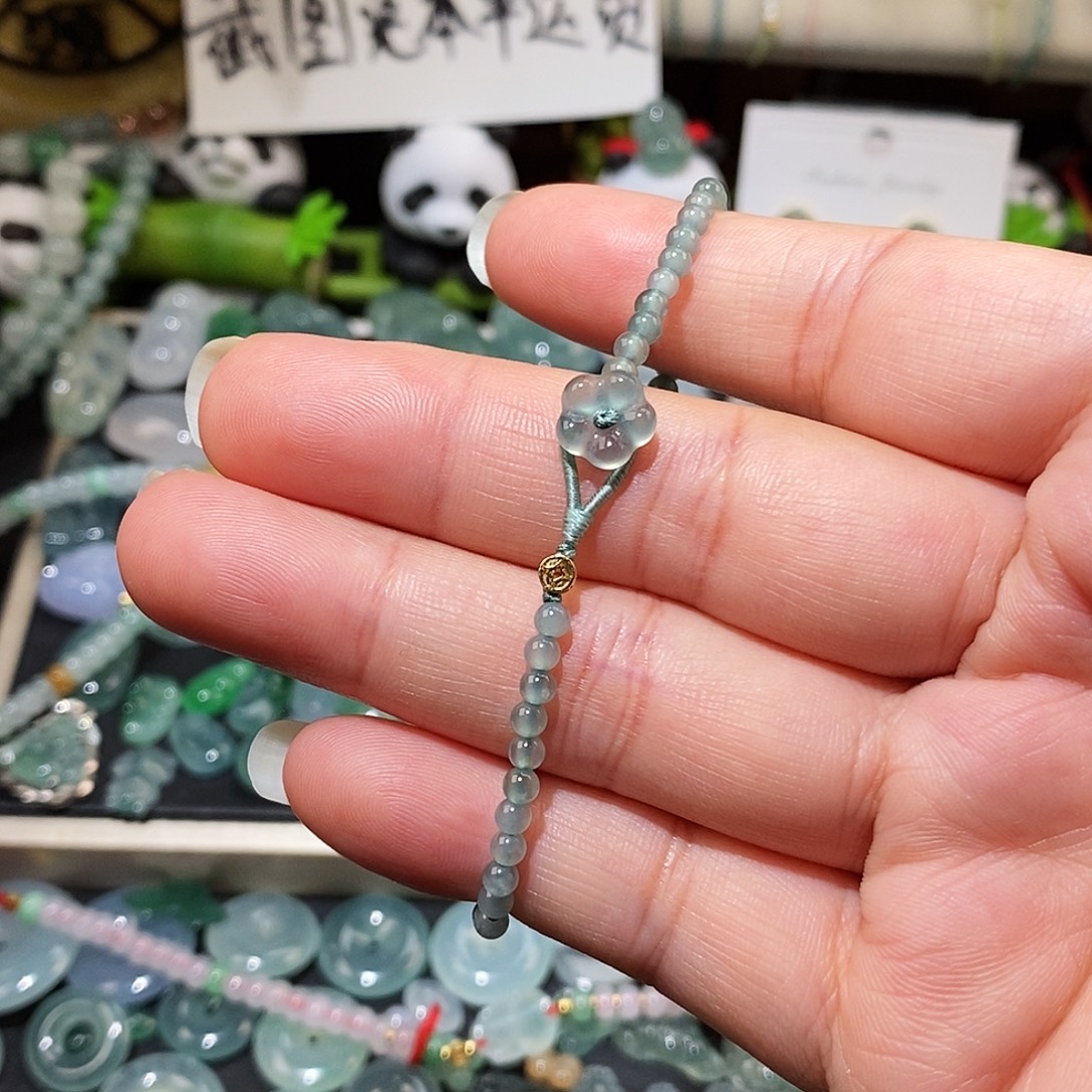 翡翠未镶嵌颈饰小米珠手链15
