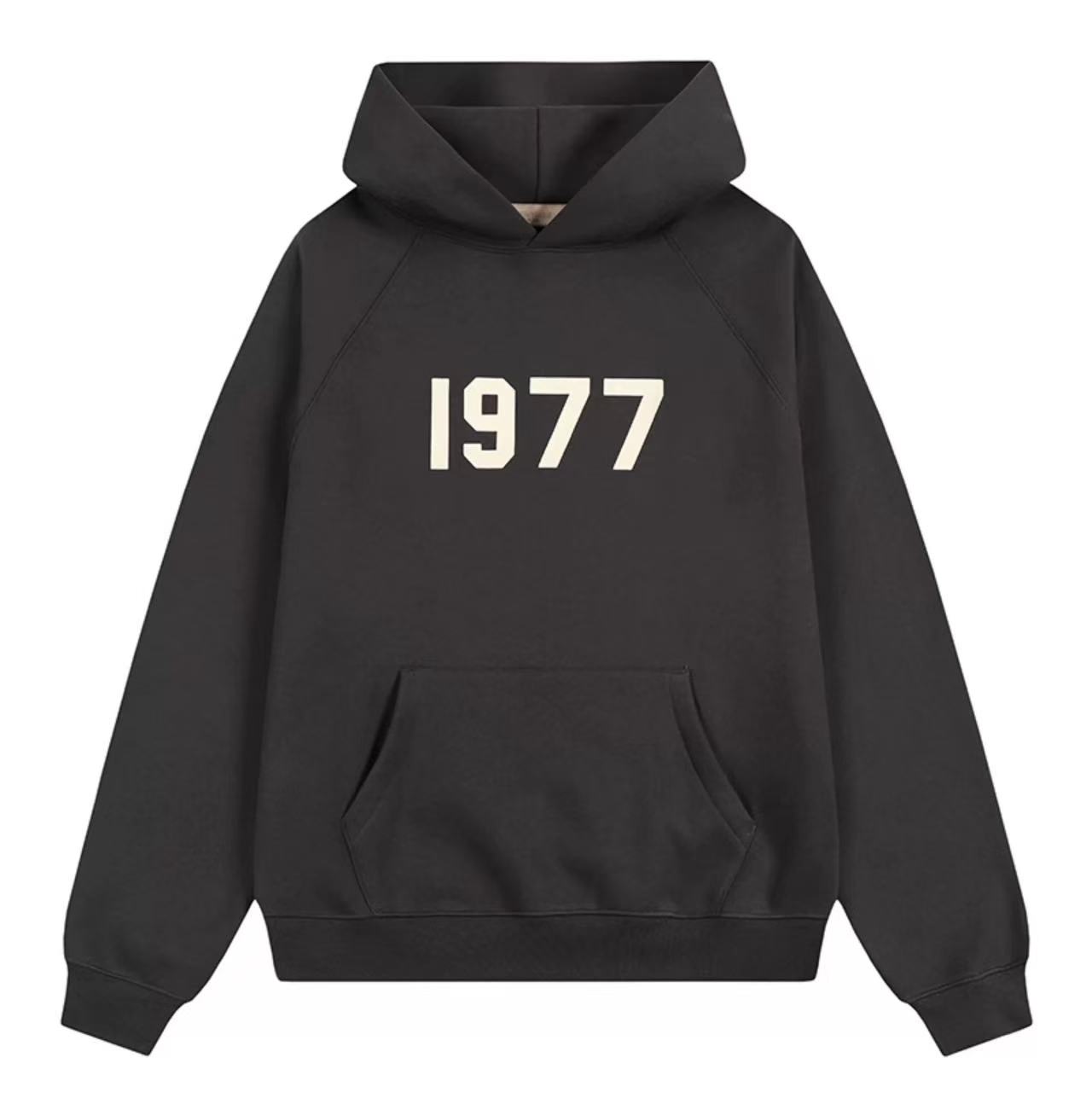 essentialsss221977数字植绒印花连帽套头外套卫衣